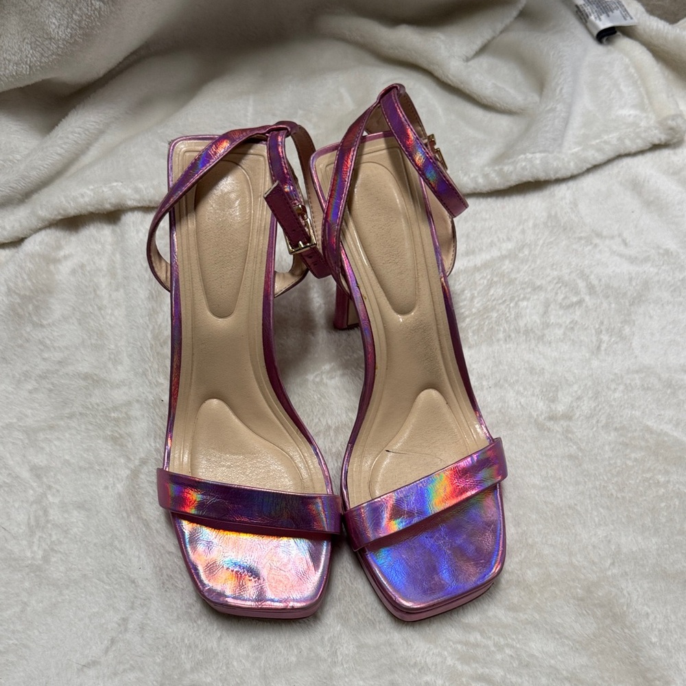 Jessica Simpson Iridescent Pink Strappy Heels